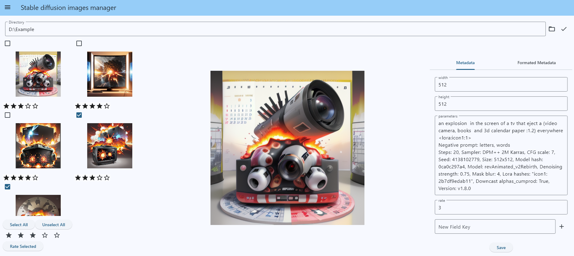 Gestionnaire d'Images Flutter - web